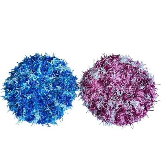 Hand Crafted Colorful Scrubbing Kitchen or Spa Pads Reusable Crocheted Polyester - Picture 7 of 11